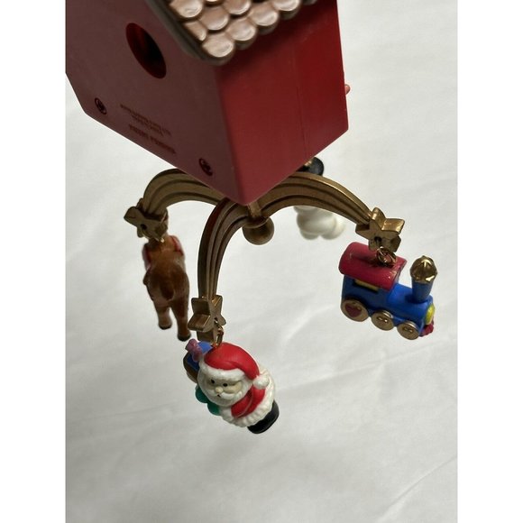 Vintage 1995 Lustre Fame Dangle Mobile Clock Christmas Ornament No Box - Picture 6 of 10